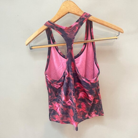 Lululemon Cool Racerback Short Tank Top‎ Nulu Intensity Pink Multi - Sz. 6 - Picture 2 of 3